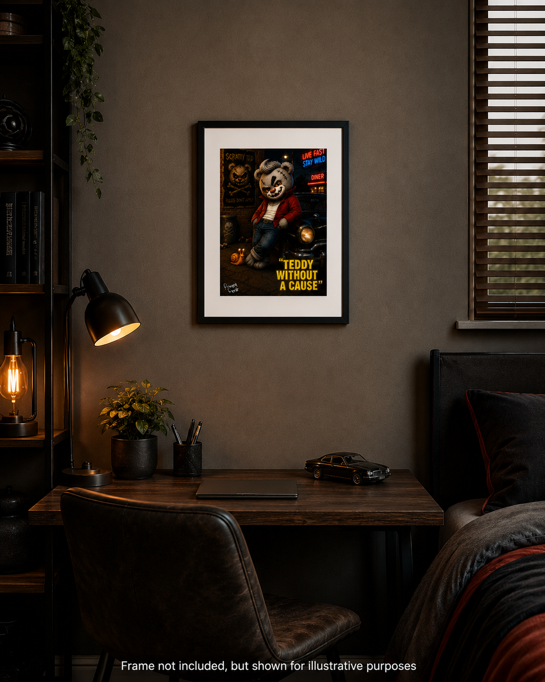 "Teddy Without A Cause" - Small-Form Giclee Print (A4 and A3)