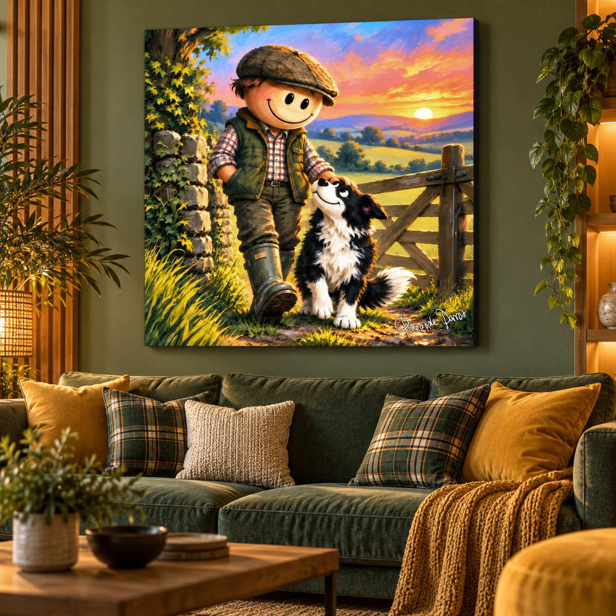 "The Farmer's Dog" - Square Canvas Print (Various Sizes Available)