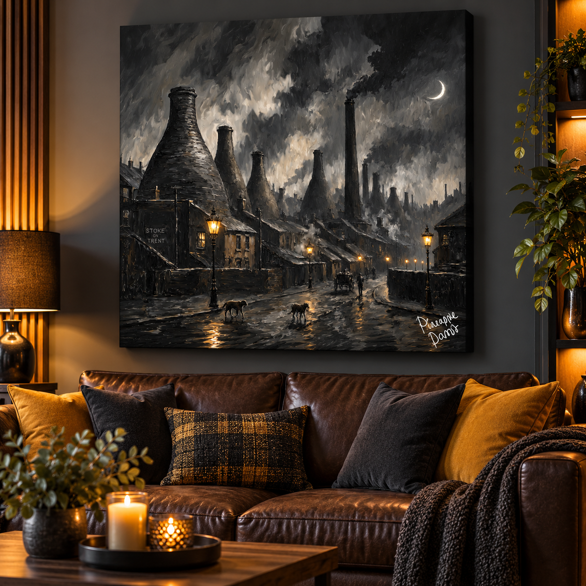 "The Old Pot Banks" - Square Canvas Print (Various Sizes Available)