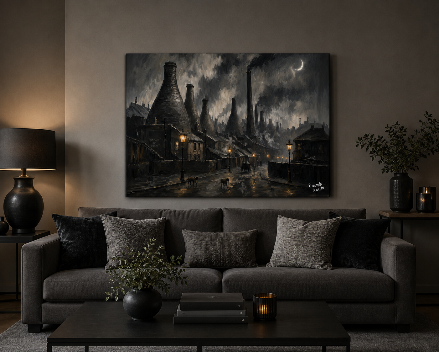"The Old Pot Banks" - Landscape Canvas Print (Various Sizes Available)
