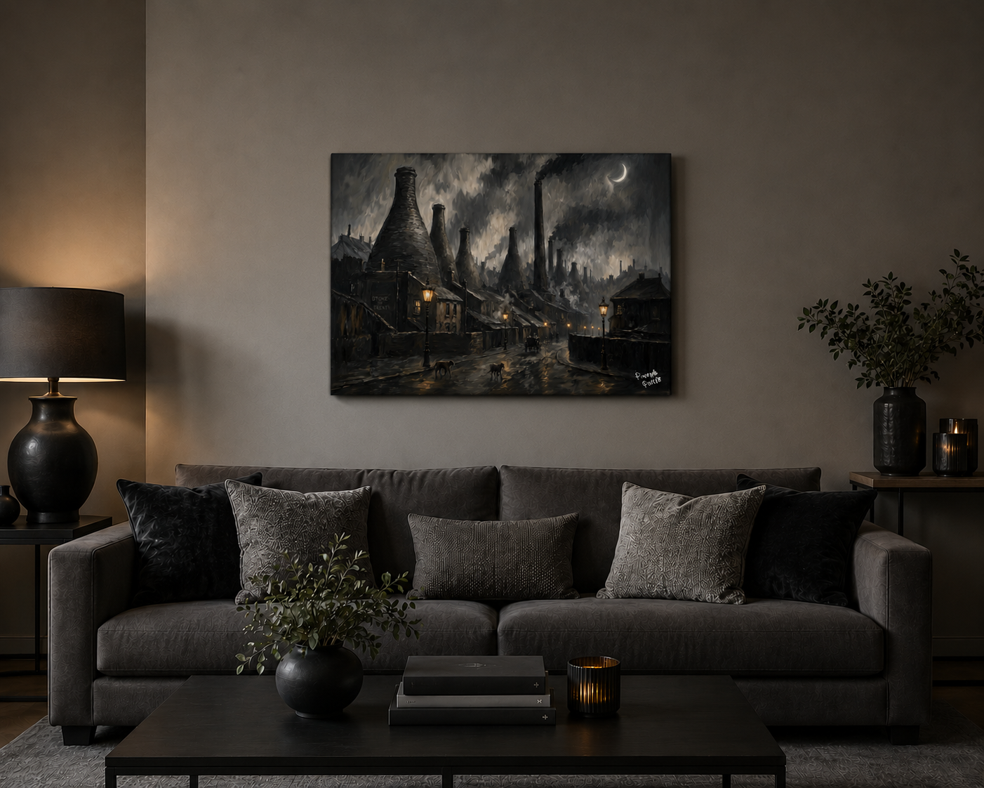 "The Old Pot Banks" - Landscape Canvas Print (Various Sizes Available)