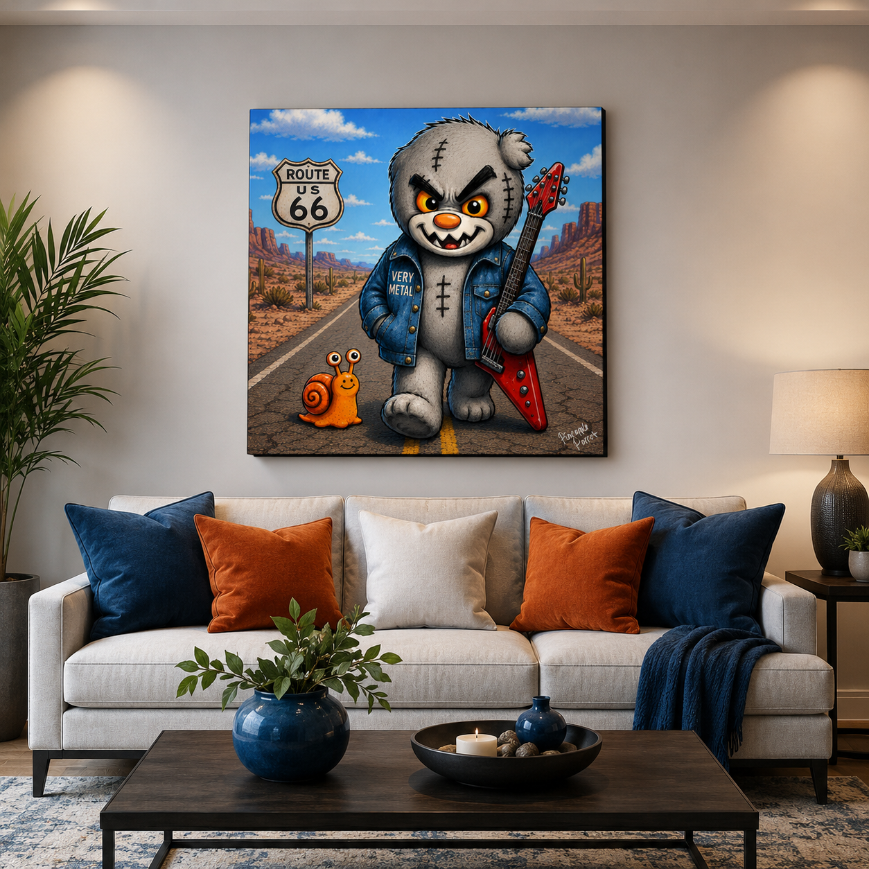 "Very Metal" - Square Canvas Print (Various Sizes Available)