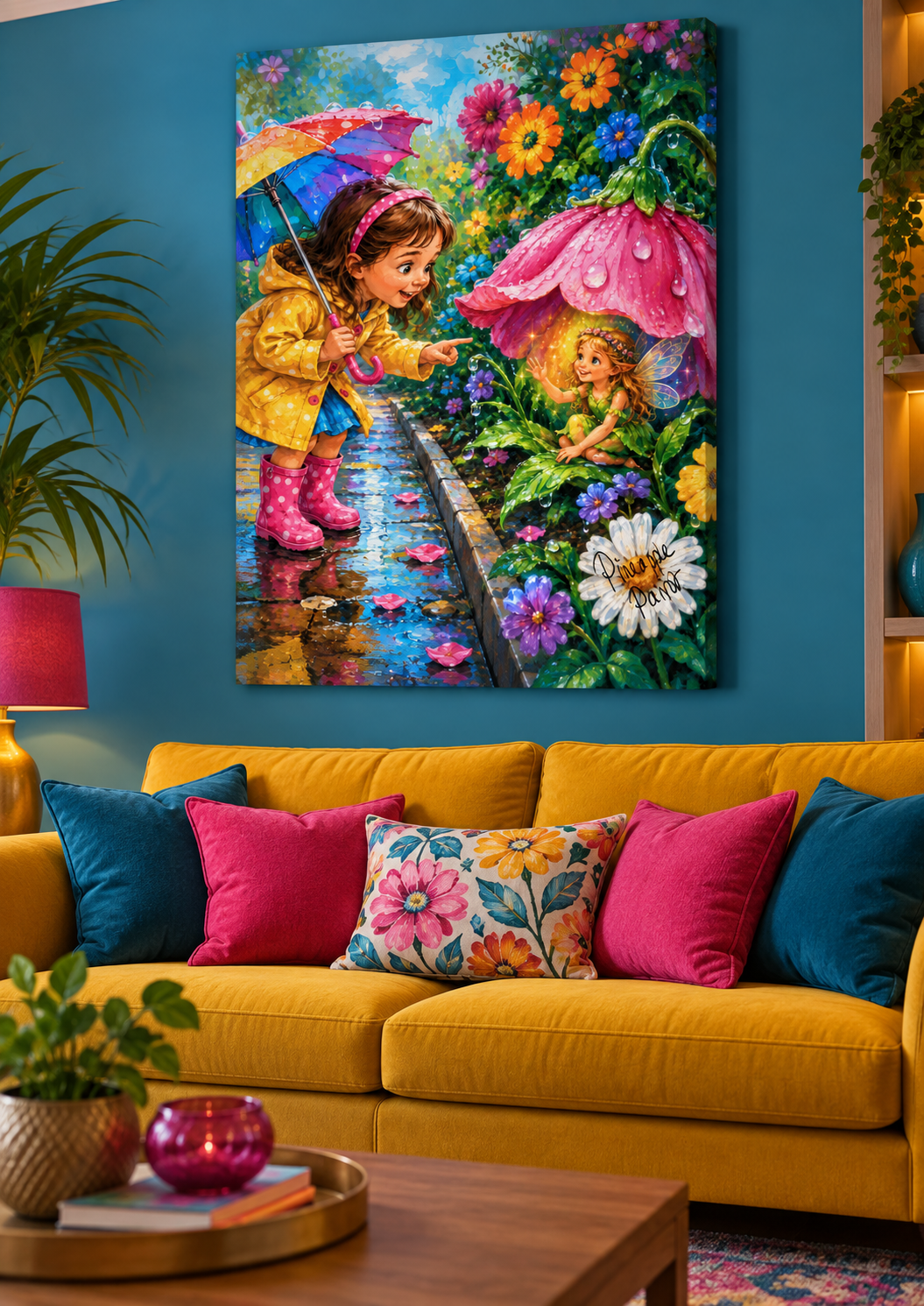 "Fairies Live Among Us - Livia" - Portrait Canvas Print (Various Sizes Available)